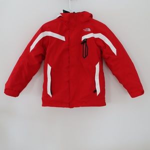 The north face boys red jacket size 10/12